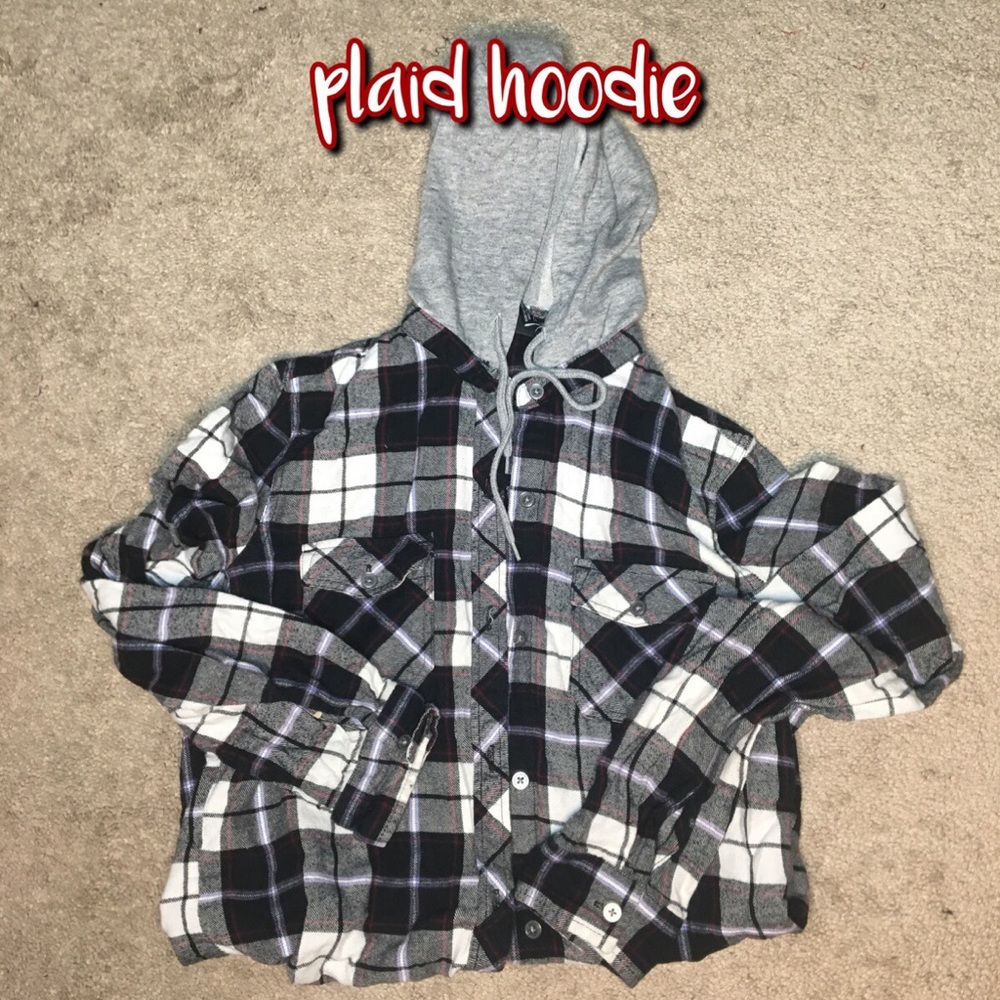 plaid hoodie (tilly’s)